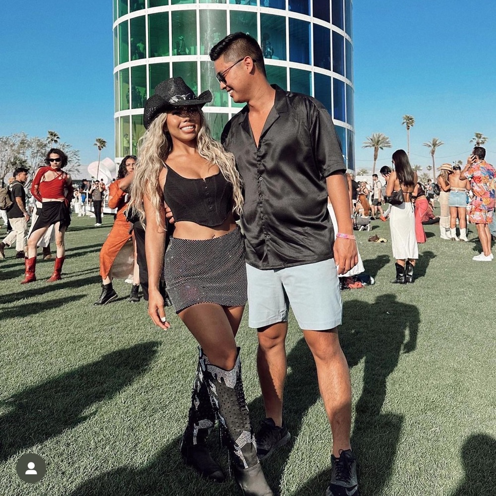 SLA the Label iridescent Romi Diamanté Skirt